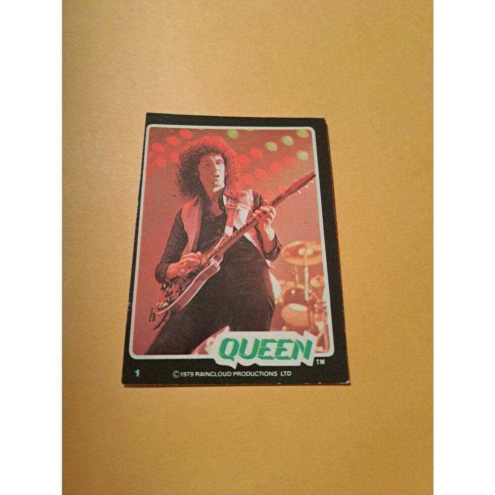 Vintage 1979 Rain Cloud Productions Queen Trading Card #1 Rock Band Memorabilia